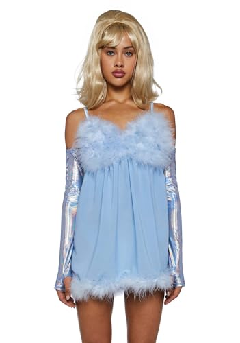 Conjunto Fembot Babe confeccionado en malla transparente y acabados artesanales