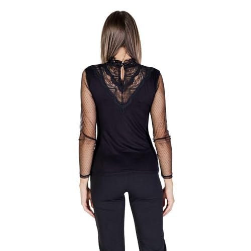 Morgan Camiseta de Manga Larga, Negro, L