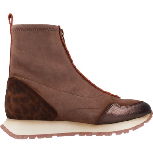 Hispanitas Para Mujer. HI254354 Zapatillas De Piel Kansas MarróN (37), Plano, Cremallera, Casual - 5