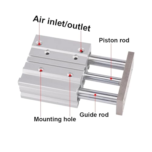 Vérin compact guidé MGPL12 à roulement à billes pour machine - 3