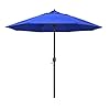 California umbrella 9 rd sunbrella aluminum patio umbrella crank lift auto tilt bronze pole pacific blue  urban country home decor