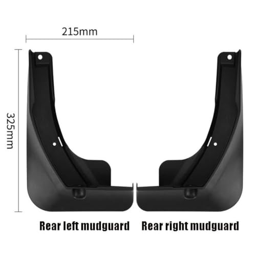 Faldones para el barro que evitan salpicaduras en tu Toyota BZ3X 2025, accesorios duraderos 4