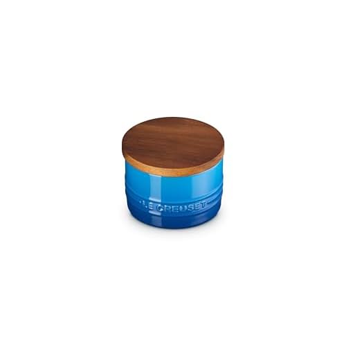 Le Creuset Stoneware Salt Cellar and Storage Canister, 7 oz., Marseille