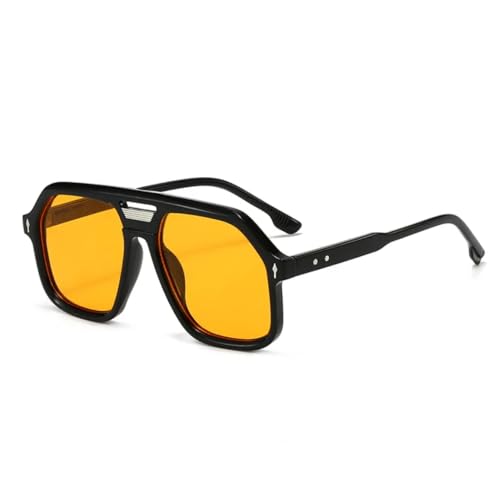 Lunettes de soleil rétro double pont rivets couleur bonbon pour homme et femme