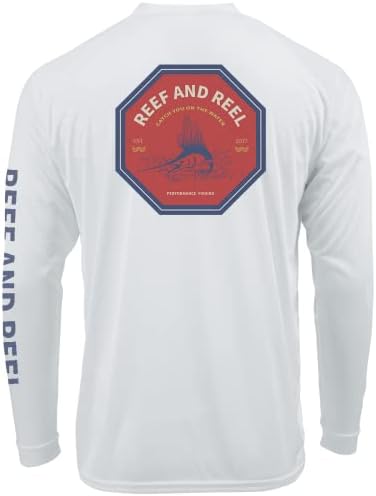 Reef & Reel Retro Sailfish Men’s Long Sleeve Performance Shirt UPF +50