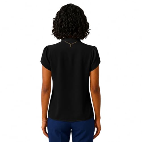 Image of Keiraa Women Blouse Half Sleeves Office Lady Shirt Women Tops