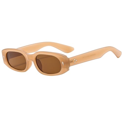 Lunettes de soleil polyvalentes LVTFCO petite monture marron clair