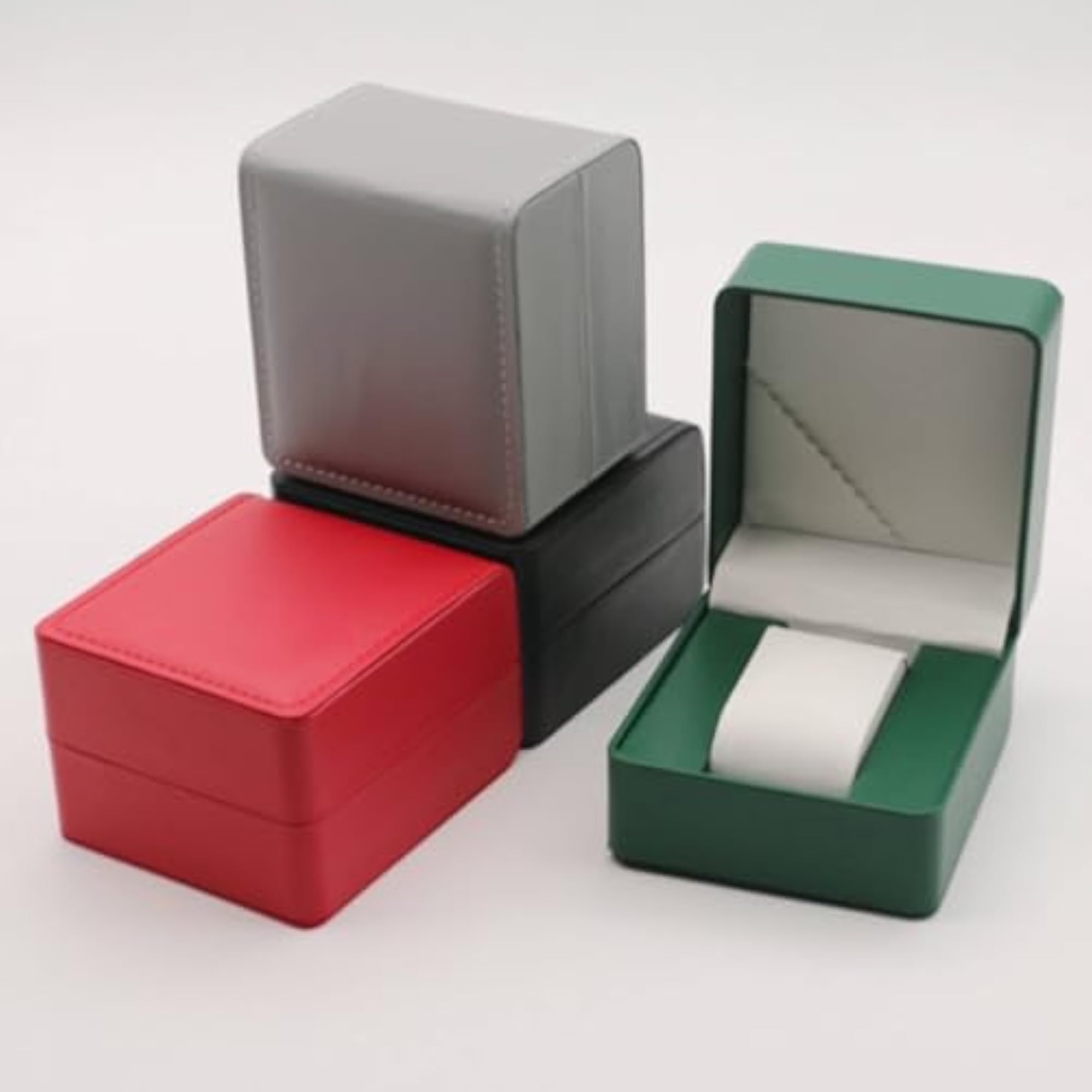 PU Leather Watch Box Flip Lid Luxury Design Storage Case