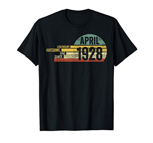 93 Year Old Legendary retro vintage Awesome Birthday 1928 t-shirt, Preto, S