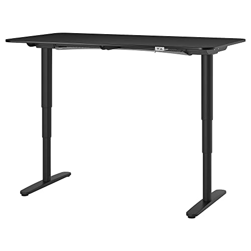 IKEA BEKANT Sit/Stand Desk, 160 x 80 cm, Black/Black Stained