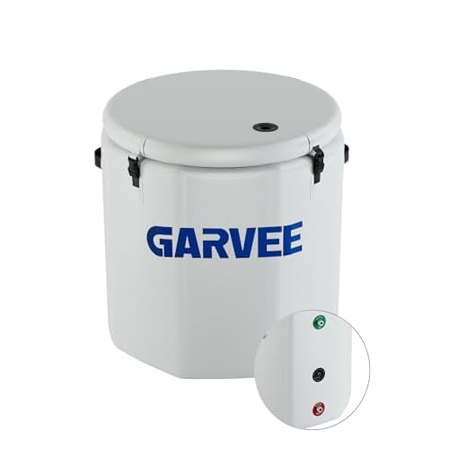 Ice Bath Tub for Athletes, Compatible with Water Chillers, 186Gallon Inflatable Cold Plunge Tub with Insulated Lid, Portable Cold Water Therapy Ice Pod for Recovery (White-Blue, 186Gallon) 1