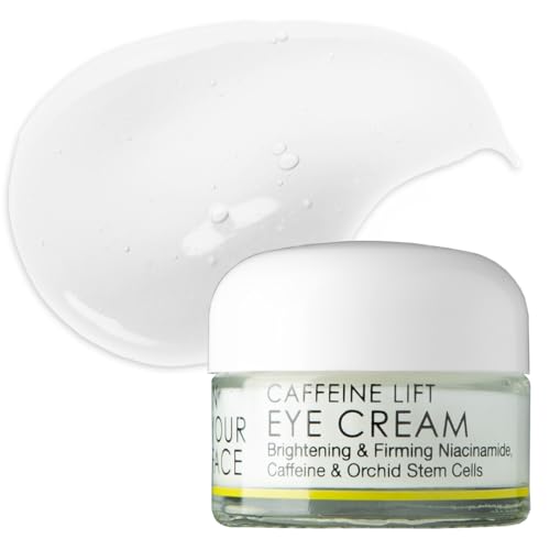 IN YOUR FACE Caffeine Lift Eye Cream Anti Aging - Caffeine Eye Cream for Dark Circles - Lightweight & Hydrating Formula with Niacinamide Matcha Vitamins A C D E & K - Vegan & Cruelty-Free