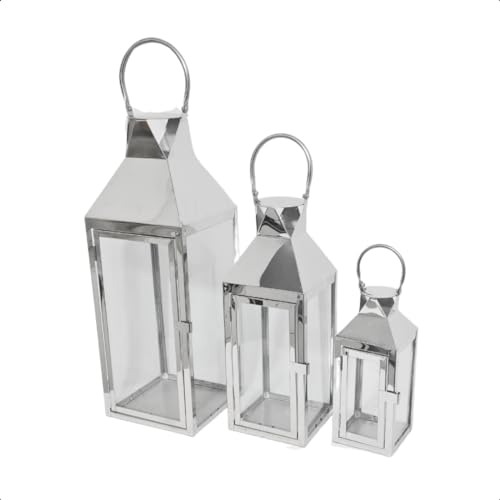 BolaAzul, Lanterna Marroquina Decorativa de Chão Berber Kit C/ 3 PMG