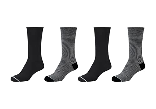 s.Oliver Socks Online Women Organic Striped Rolled Socks 4er Pack Chaussettes, Night Sky, 35/38 Femme Cover