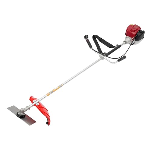 DYNAMI 38.3cc 1050W Brush Cutter, 2 in 1 Grass Trimmer with 4-Stroke Engine, Dual Side Operating Lever,for Lawn Care and Yard Work