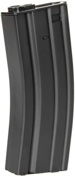 Cargador hi-Cap 300 Bolas de Capacidad para réplicas de Airsoft Tipo M4, AR15, M16, metálico en Color Negro de la Marca Rossi