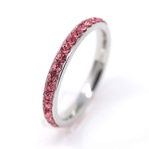 Amortis サージカルステンレス ジルコニアたくさんフルエタニティリング(ピンク)(20号) strg0001n3pk-20