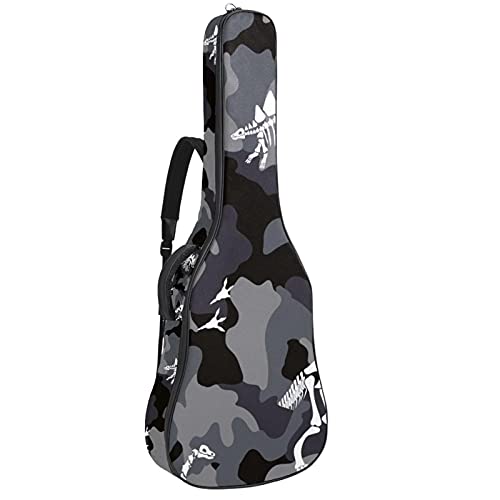 Sac à dos militaire pour guitare basse électrique rembourré motif feuilles