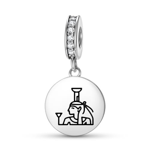 Charm égyptien en argent 925, breloque Néphthys idée cadeau originale