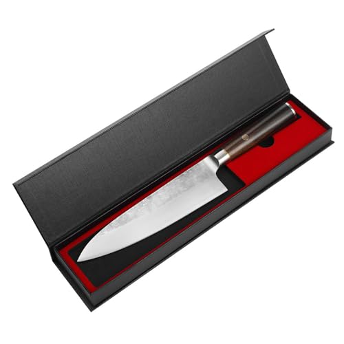 pobowlgarls Japanese Chef Knife Stainless Steel, Ultra Sharp & Rust Resistant, Ergonomic Handle with Nice Box Ideal for Professional Chefs & Home Cooking (8 inch Chef's Knife)