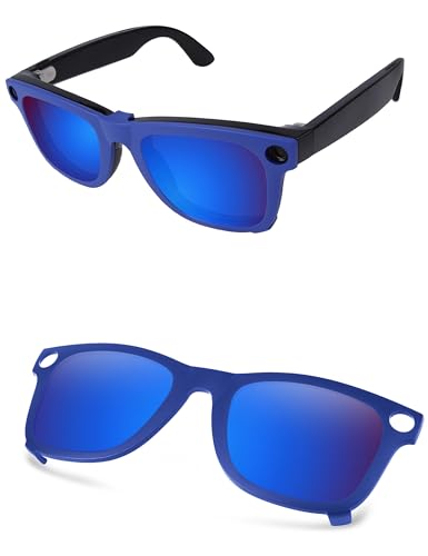 AOZAN �}�b�g�u���[�t���[�� �Ό��N���b�v�I���T���O���X Ray-Ban Meta Wayfarer RW4008 53mm �Ή� �j�����p - �J�v���u���[