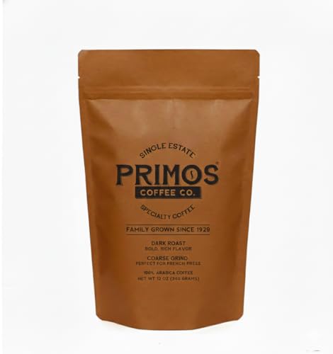 Primos Coffee Co. Dark Roast French Press Coffee, 12 oz