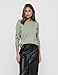 ONLY Damen Melierter Strickpullover | Langarm Oberteil Rundhals Basic | Knit Sweater Regular Fit ONLLESLY, Farben:Hellgrün, Größe:M