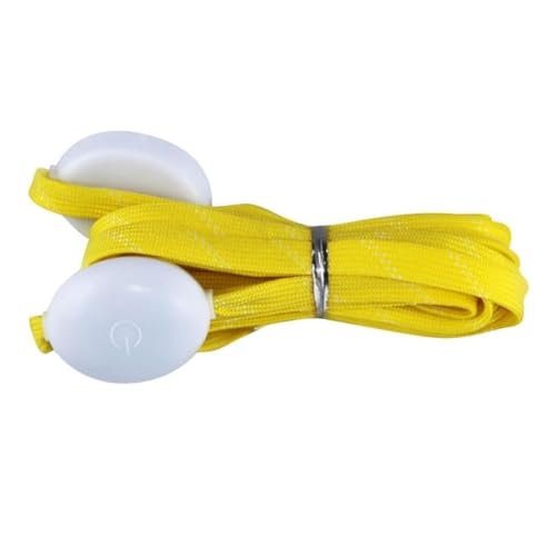 Kalttoy 1 par de cordones con luz LED para zapatos para correr por la noche, Amarillo