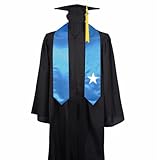 SECUNL Somalia Flag Graduation Stole Sash, Somalia Flag Graduation Shawl Sash Stole Wraps Scarf For International Study Pride Women Men