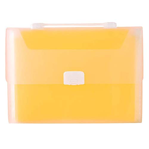 Breeshy Cartelle Espandibili Per Fisarmonica, Borsa Per Documenti A4, 13 Tasche Per Documenti Organizer Per Ufficio E Materiale Scolastico, Giallo
