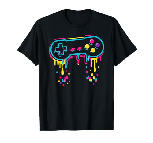 Retro Game Controller Vaporwave Glitch Art 90s Gaming T�V���c