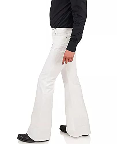 Men's Casual Retro Party 60s 70s Flares Stretch Fit Classic Trend Flares Disco Jeans4