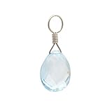 Handmade Changeable Blue gem Belly Ring Swinger Charm just slide it over your navel ring or barbell for a new look