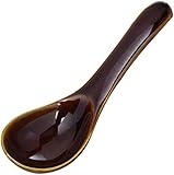 Banko Ware 95021-2 Ginpo Chrysanthemum Flower Astragalus Pottery Spoon (Small), Set of 2, Candy Glaze, Length Approx. 5.9 inches (15 cm), Made in Japan