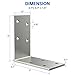 KOMOHOM (8PCS) L Brackets Heavy Duty,90 Degree Angle Bracket,Galvanized Corner Brace, Angle Iron,for Wood 90 Degree L Shape Bracket,3