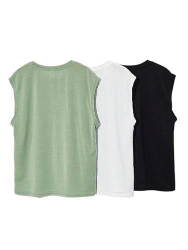 Floerns Boy's 3 Piece Crew Neck Tank Top Sleeveless Summer Casual Comfy Shirt Tops2
