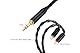 Alphatec 3,5 mm auf 2Pin (0,78 mm) IEM-Kabel, 8-adriges OCC versilbertes HiFi-Ohrhörerkabel, ultraweiches Kopfhörerkabel, In-Ear-Monitorkabel, 1,3 m schwarz