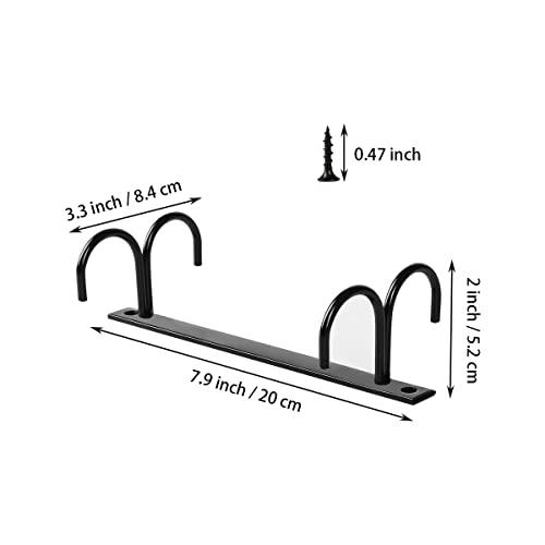 Fvstar 2Pcs Mugs Holder Under Cabinet,Coffee Cups Hooks Under Shelf,Metal Mugs Drying Racks,Iron Mugs Hanging Organizer,Under Cabinet Hanger For Mugs,Kitchen Utensils,Black #TOP3