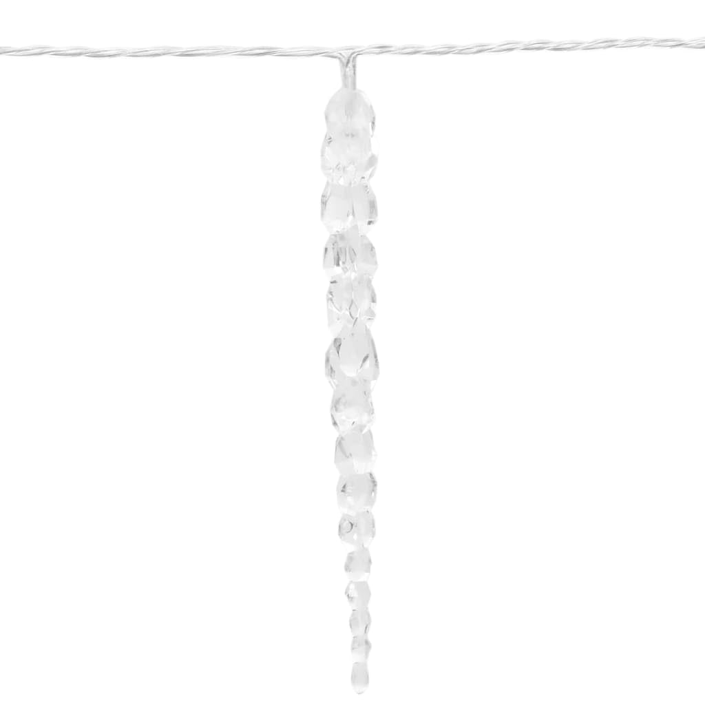 Tidyard Guirlande Lumineuse à glaçons Noël 100 LED Blanc Acrylique PVC Décoration de Facile à Assembler Décoration de Noël pour Maison Bureau Fêtes Décoration