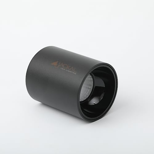 Image of JACKAL LED 20 Watts Natural White Round Surface Light Cylindrical Shape Indoor Ceiling Mounted Spot Light Cob Down Light Aluminium Body - Black Reflector