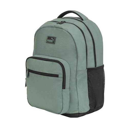 Image of PUMA Prose Backpack with Padded Adjustable Straps, Laptop Sleeve & Water Bottle Pockets, Green Moon, One Size