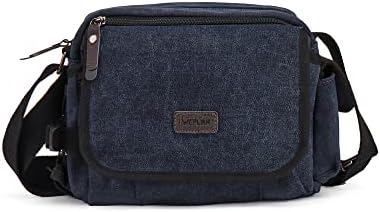 Messenger Bag for Men, Crossbody Bag Aesthetic, Water Resistant Unisex Classic Canvas Shoulder Bag, Casual Work Bag