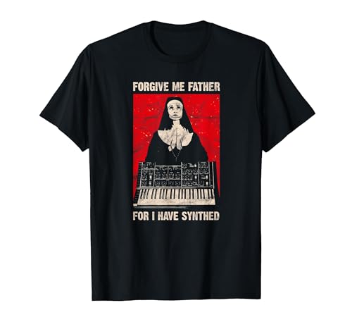 Vintage Analog Synth T-Shirt Men Black XX-Large