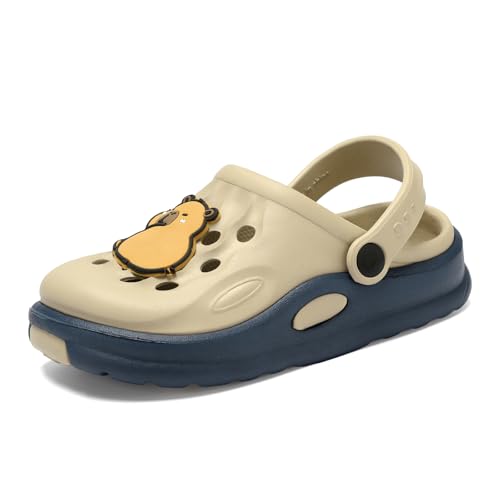 RiverValley Kids Cartoon Cute Garden Clogs Lightweight Durable Infant Shoes Boys Girls Slides Slippers Indoor Outdoor Children Water Shower Beach Pool Sandals