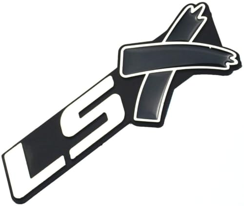 Image of 2 pcs LSX Emblem Badge 3D Self-Adhesive Nameplate Sticker Replacement for Camaro Corvette LS LT ZL SS Chrome Black