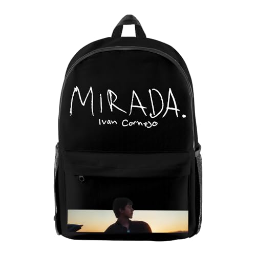 DIULEILAOMOU Ivan Cornejo Mirada Merch Backpack Women Men Rucksack Unisex Travel Bag Hip Hop Daypack Casual Bag (Black One Size)