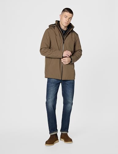 Image of Calvin Klein Men's Hooded Performance Soft Shell Jacket with Bib