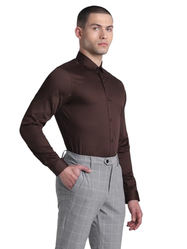 Image of JACK & JONES Men's Cotton Solid Slim Fit Shirt