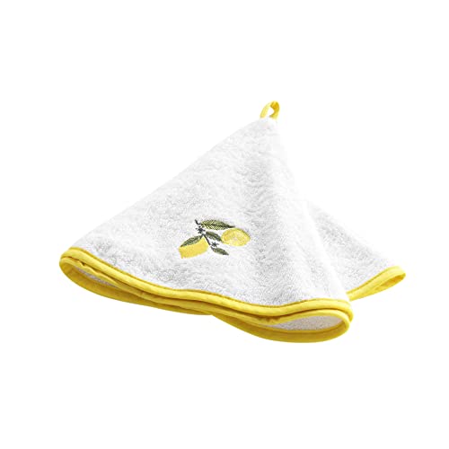 Douceur d'Intérieur Essuie-Main Rond (Diamètre 60 cm) Menton, Eponge Brodée