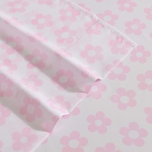 Betsey Johnson - Bed Sheets, 100% Silky Smooth Bedding with Matching Pillowcases, Stain & Wrinkle Resistant, Whimsical Inspired Home Essentials (Retro Daisy Pink, Full) by Betsey Johnson - Used condition - Image 5